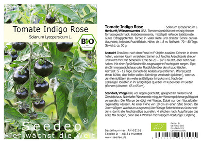 Seedeo® Tomate Indigo Rose (Lycopersicum L.) 20 Samen BIO
