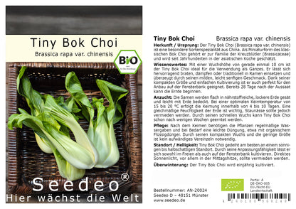 Seedeo® Tiny Bok Choi (Brassica rapa var. chinensis) 200 Samen BIO