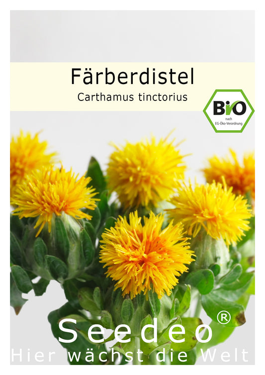 Seedeo® Färberdistel (Carthamus tinctorius) 30 Samen BIO