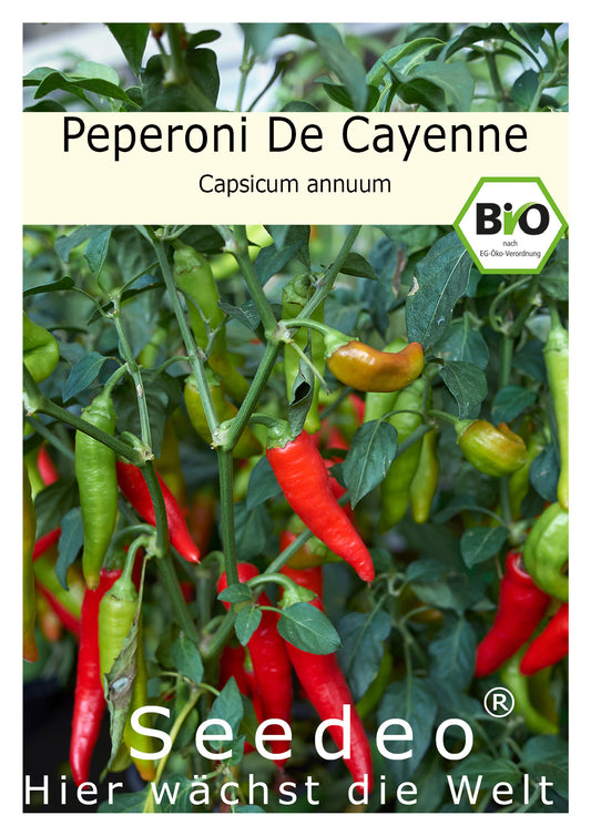 Seedeo® Peperoni De Cayenne (Capsicum annuum) 30 Samen BIO