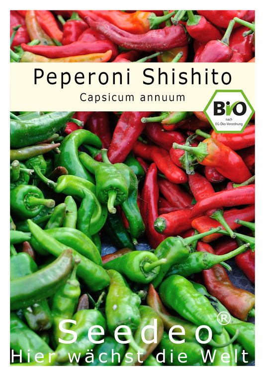 Seedeo® Peperoni Shishito (Capsicum annuum L.) 10 Samen Bio