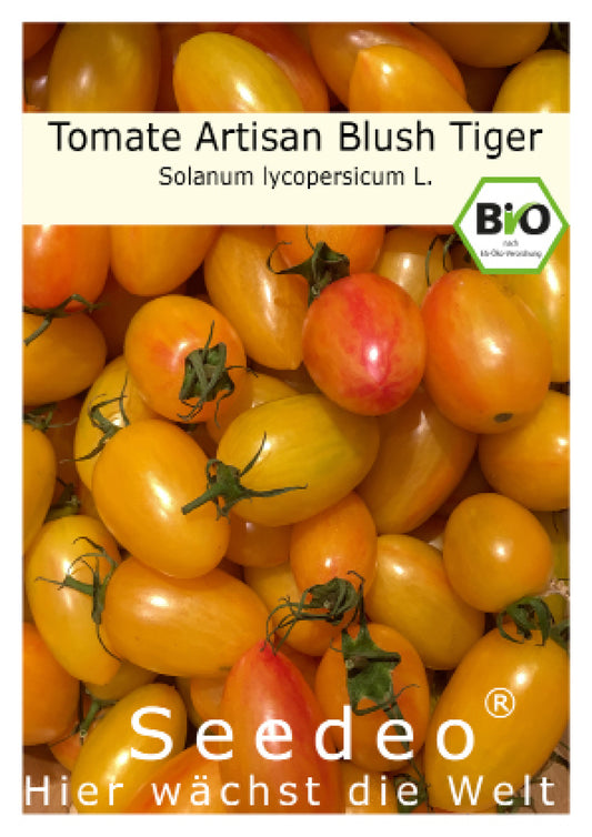 Seedeo® Tomate Artisan Blush Tiger (Lycopersicum L.) 25 Samen BIO