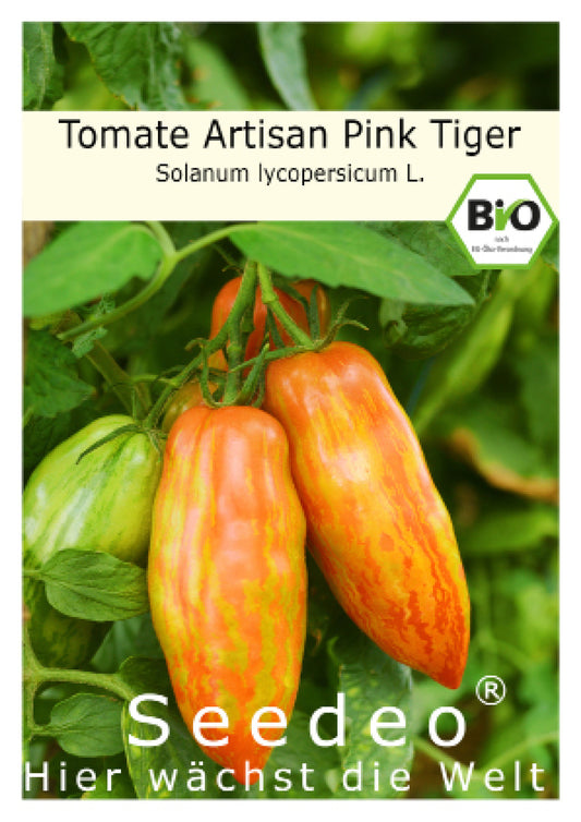 Seedeo® Tomate Artisan Pink Tiger (Lycopersicum L.) 20 Samen BIO