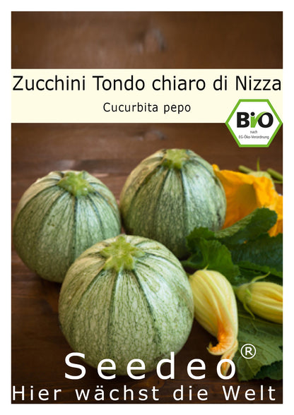 Seedeo® Zucchini  Tondo chiaro di Nizza (Cucurbita pepe) 15 Samen BIO