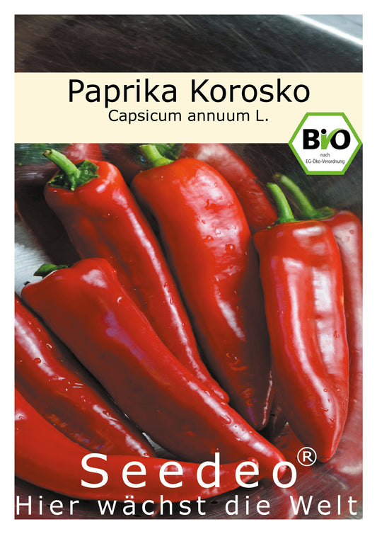 Seedeo® Paprika Korosko (Capsicum annuum L.) 20 Samen BIO