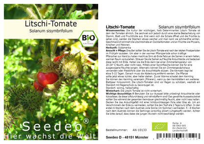 Seedeo® Tomate Litschi Tomate (Solanum sisymbrifolium) 15 Samen BIO